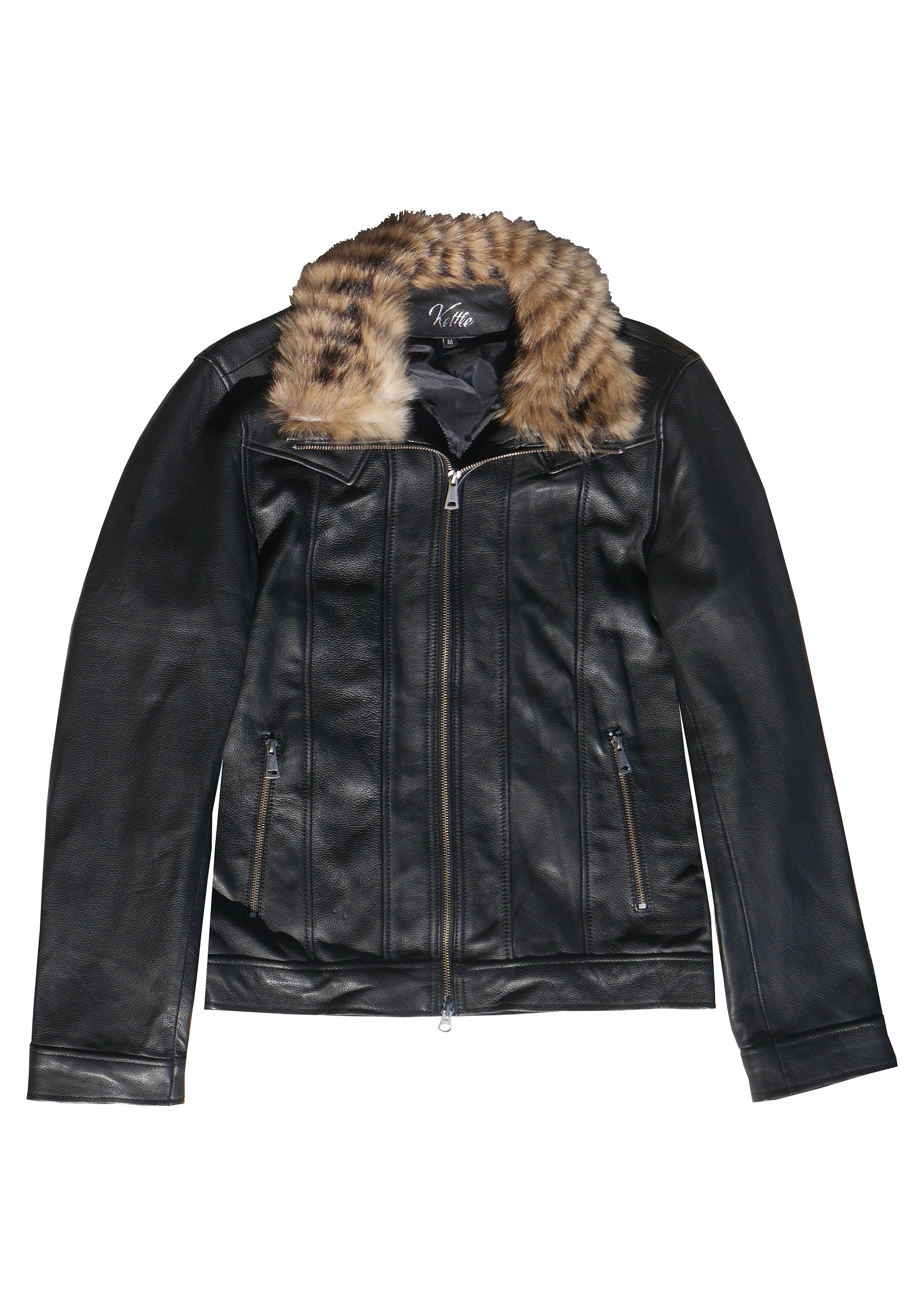 MENS LEGACY JACKET, WHITE STRIPE FUR COLLAR