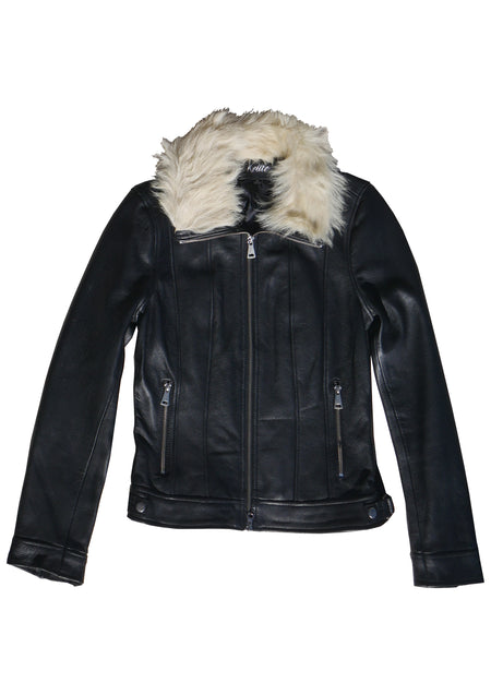 WOMENS LEGACY JACKET, WHITE FUR COLLAR