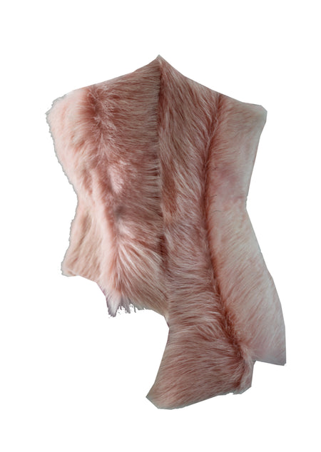 Mulberi pink goat fur corset